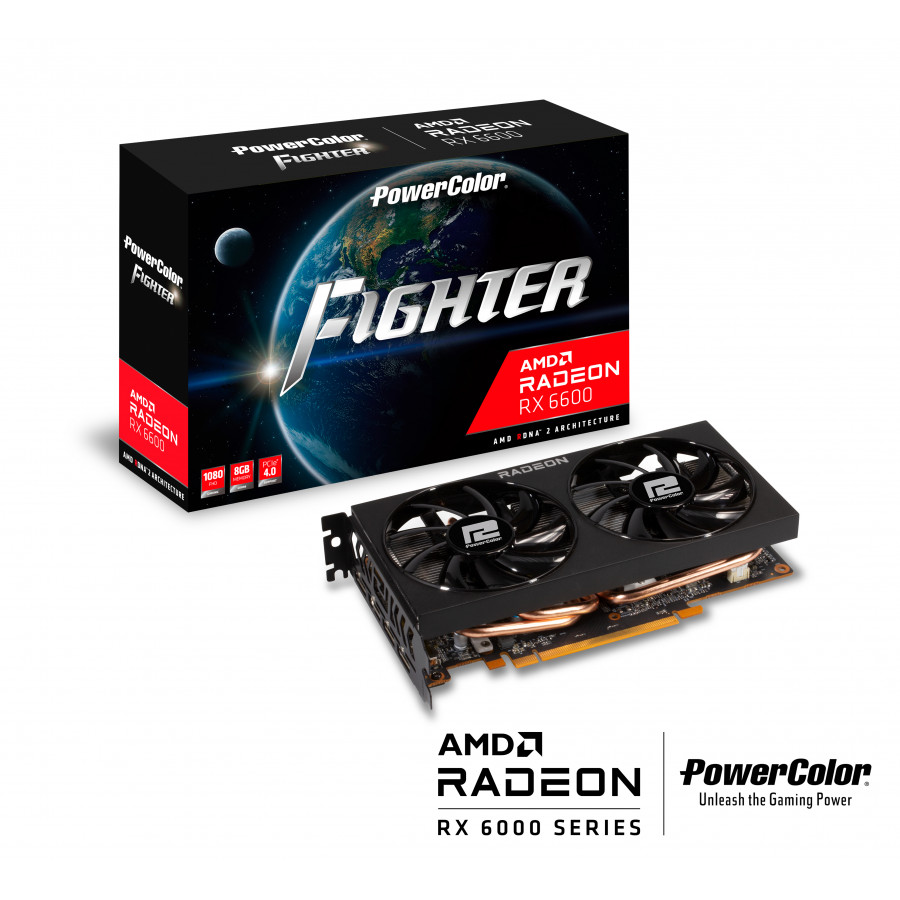 Karta grafiki PowerColor Radeon RX 6600 Fighter 8GB GDDR6 - AXRX 6600 8GBD6-3DH