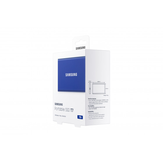 Dysk Samsung SSD T7 Portable 1TB MU-PC1T0H/WW niebieski